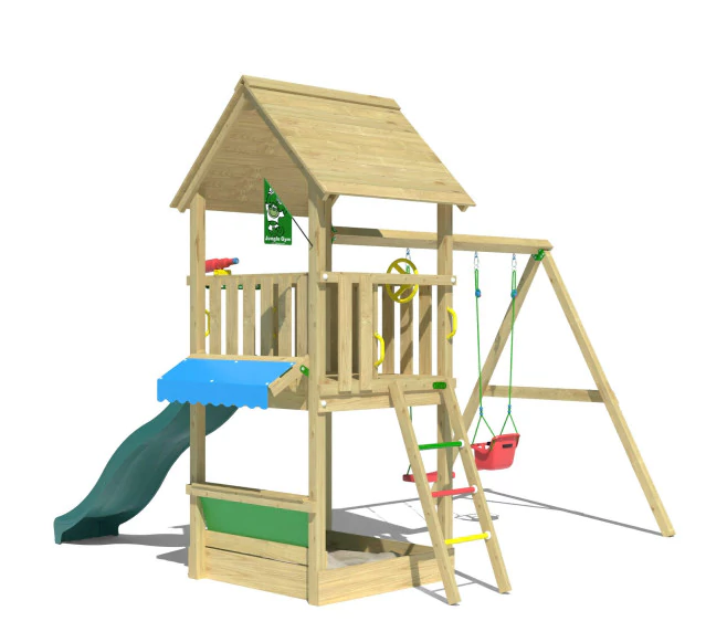 Jungle Suite | Wooden climbing frame with double swing Jungle Suite | Wooden climbing frame with double swing