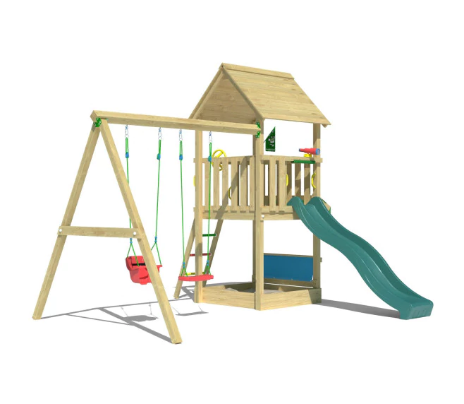 Jungle Suite | Wooden climbing frame with double swing Jungle Suite | Wooden climbing frame with double swing