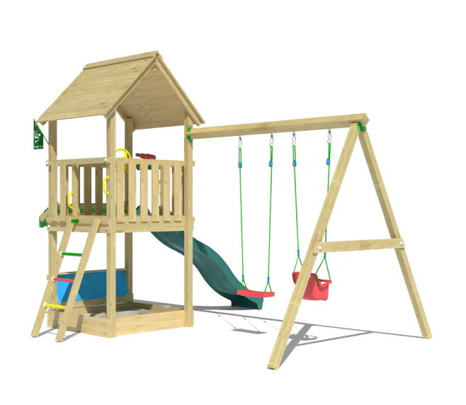 Jungle Suite | Wooden climbing frame with double swing Jungle Suite | Wooden climbing frame with double swing
