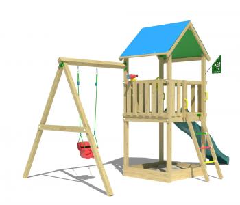 Jungle Tango Babyswing | Wooden climbing frame with swing