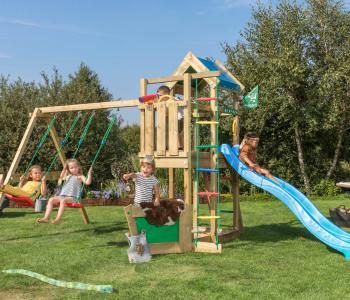 Jungle Explorer | Wooden climbing frame with double swing