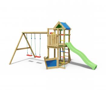 Jungle Explorer | Wooden climbing frame with double swing