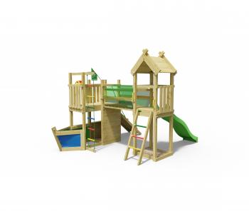 Jungle Nomad | Wooden climbing frame with swings & climbing net