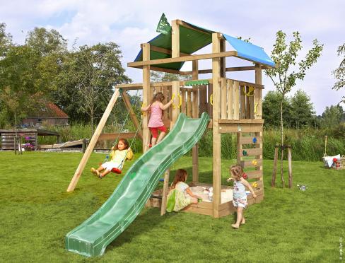 Jungle Fort | Wooden climbing frame with swing