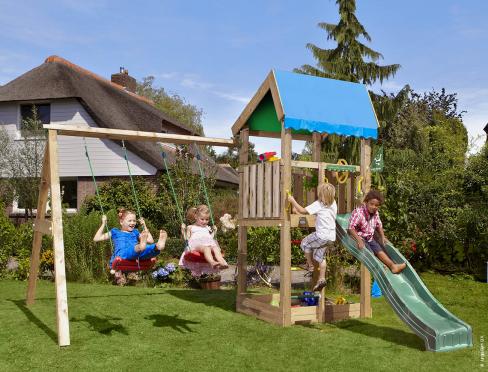 Jungle Home | Wooden climbing frame with double swing